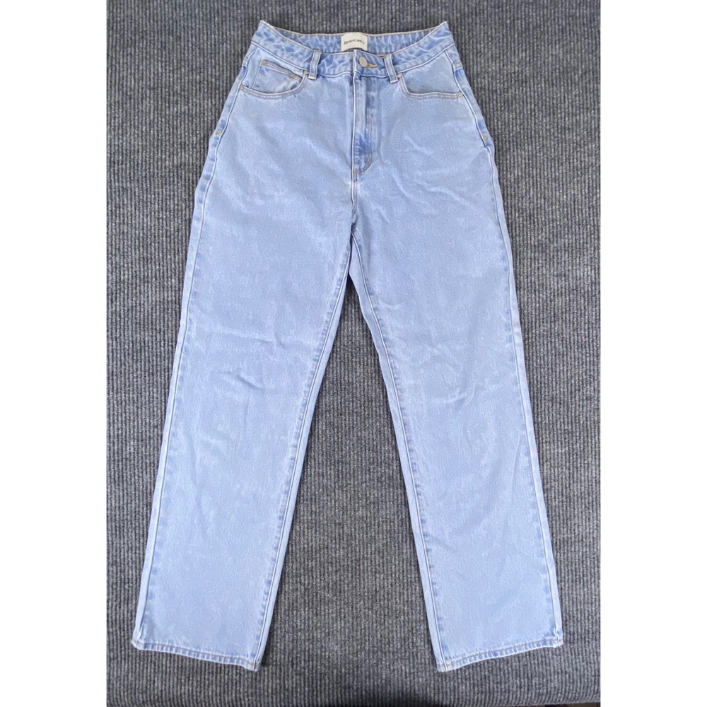 Abrand Jeans A Carrie Jean Womens 27 Light Blue High Rise Straight Leg Denim